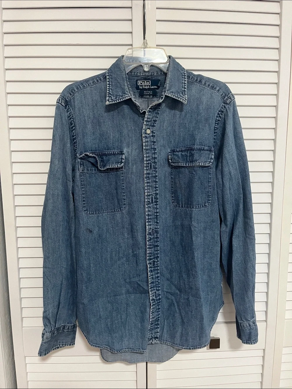 Polo by Ralph Lauren Light Blue Washed Denim Shirt